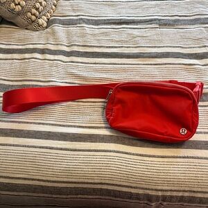 Red Lululemon Belt Bag